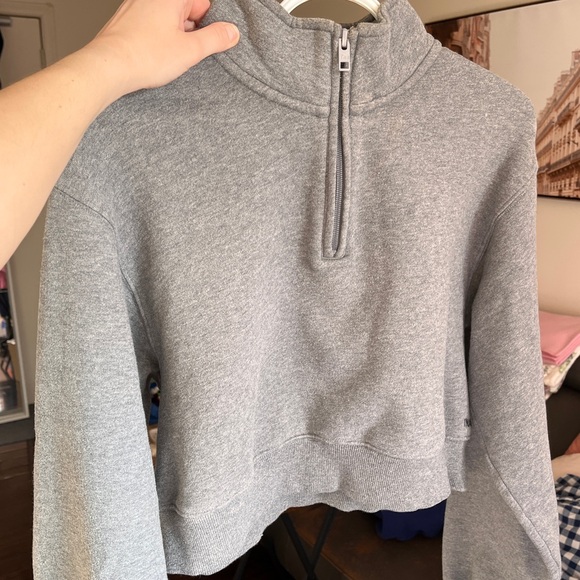 TNA Crop Half-Zip Cozy Sweat Fleece - Picture 4 of 5